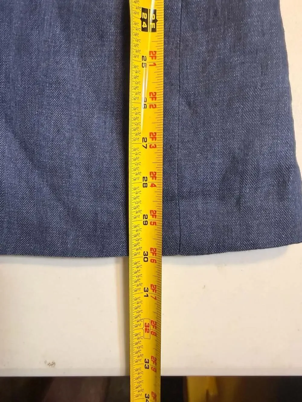 Brooks Brothers Regent Fit Solbiati Italian Linen Blazer Blue Herringbone 46L